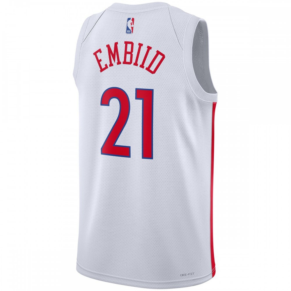 Joel Embiid Philadelphia 76ers Unisex 2022/23 Swingman Jersey - City Edition - White-Pro Kit Vault | Brand New 26/27 Sports Jerseys